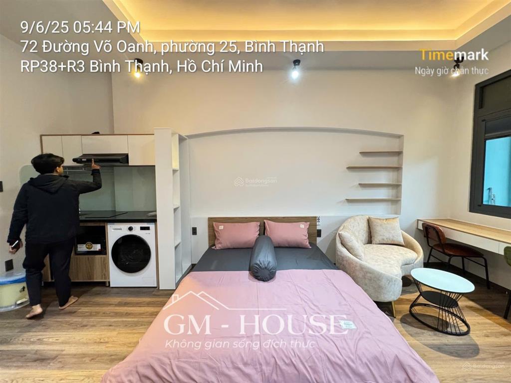 Cho thuê căn studio/ 1 phòng ngủ võ oanh, thạnh mỹ tây, bình thạnh, ban công/máy giặt sát q1