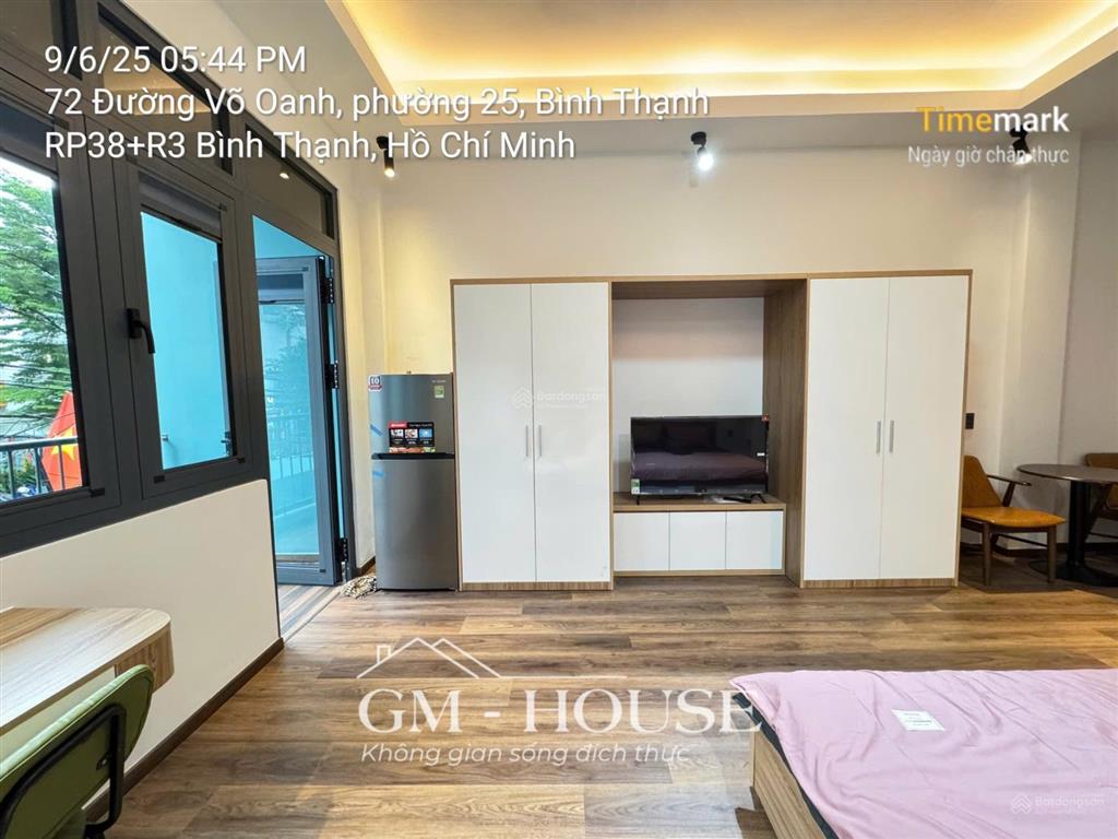 Cho thuê căn studio/ 1 phòng ngủ võ oanh, thạnh mỹ tây, bình thạnh, ban công/máy giặt sát q1