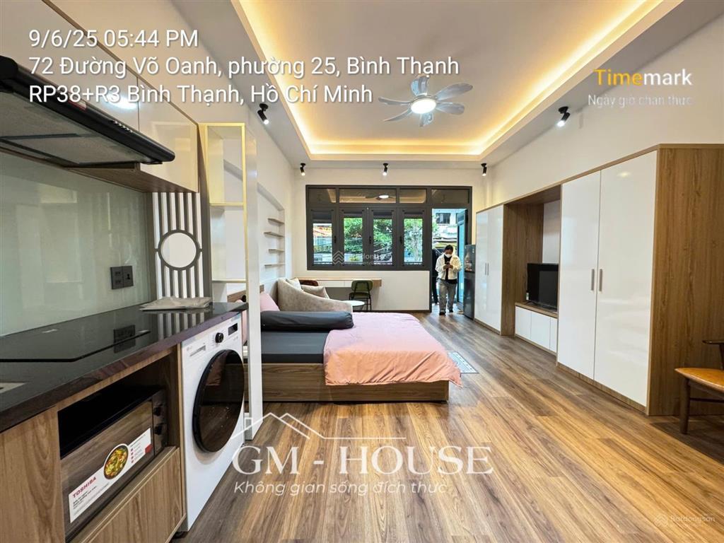 Cho thuê căn studio/ 1 phòng ngủ võ oanh, thạnh mỹ tây, bình thạnh, ban công/máy giặt sát q1