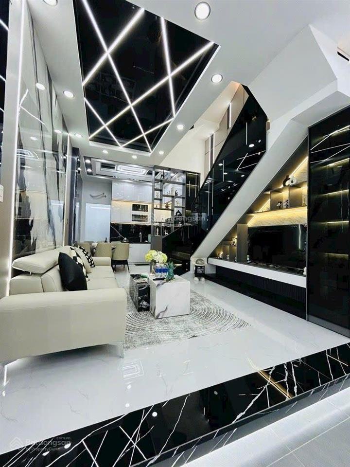 Nhà mới full nội thất xe hơi vào nhà. nhà khu phân lô dân trí cao khu dân cư sài gòn mới  thôn