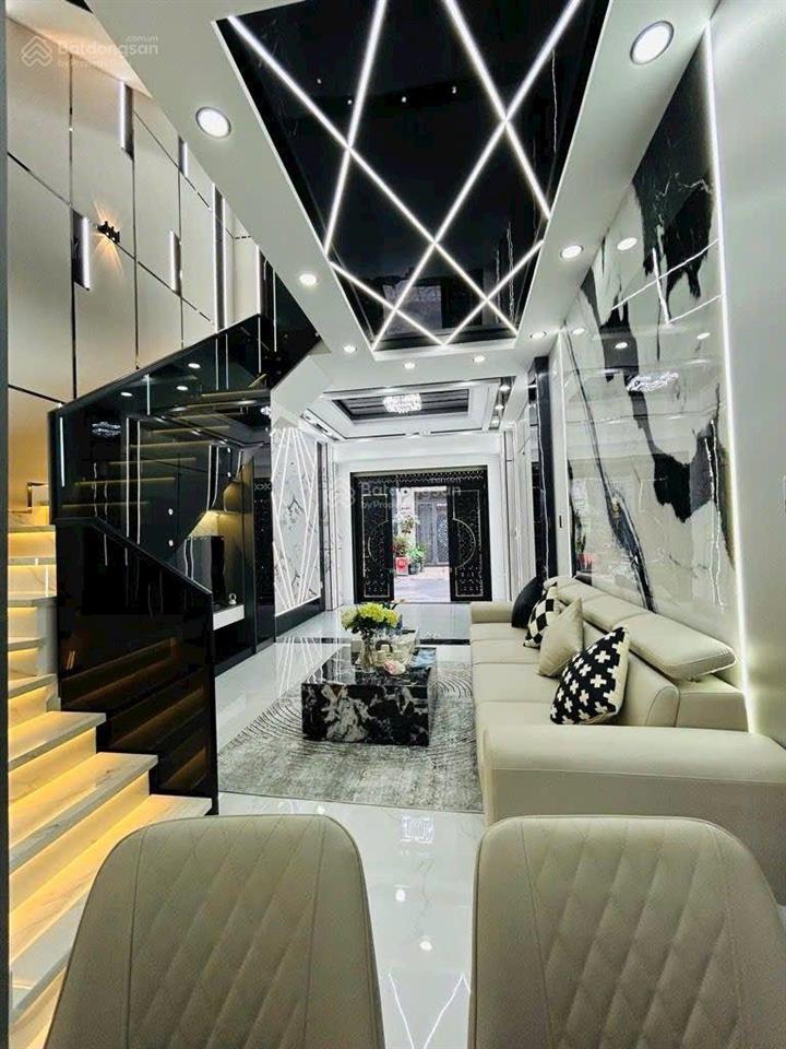 Nhà mới full nội thất xe hơi vào nhà. nhà khu phân lô dân trí cao khu dân cư sài gòn mới  thôn