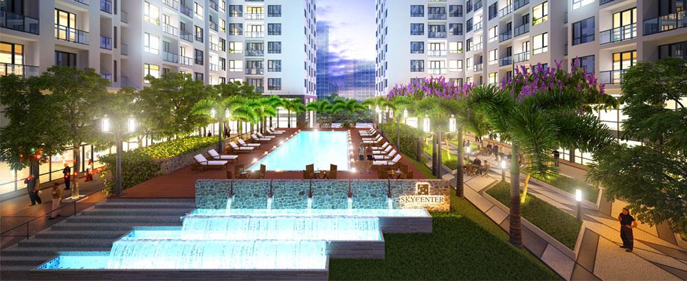 Cho thuê gấp chcc sky center, 15 triệu, 80m², 2pn, 2wc, tân bình, hcm.  0932 132 *** gặp hiển