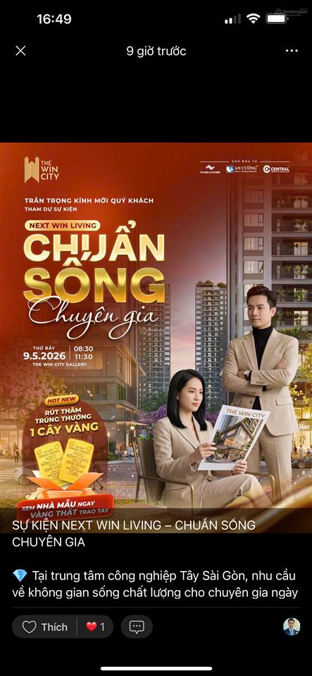 The win city tt 15% 220 triệu ngưng đến khi nhận nhà.
chiết khấu ngay 1 cây vàng cho khách