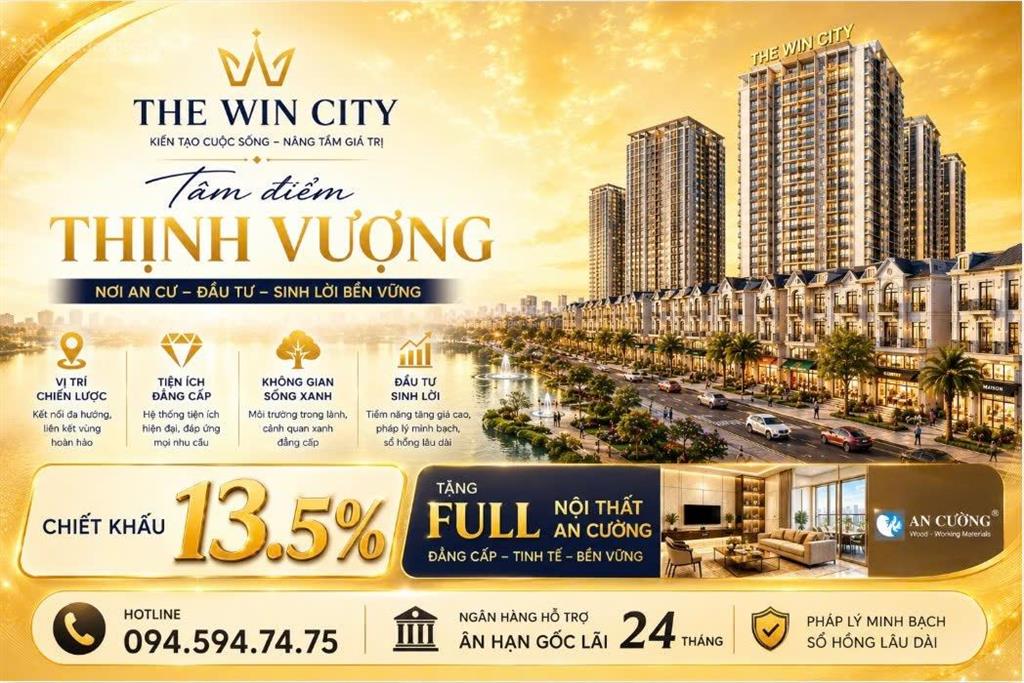Chỉ 150 triệu sở hữu ngay căn hộ 2pn cao cấp tại the win city ngay eon mail bình tân
