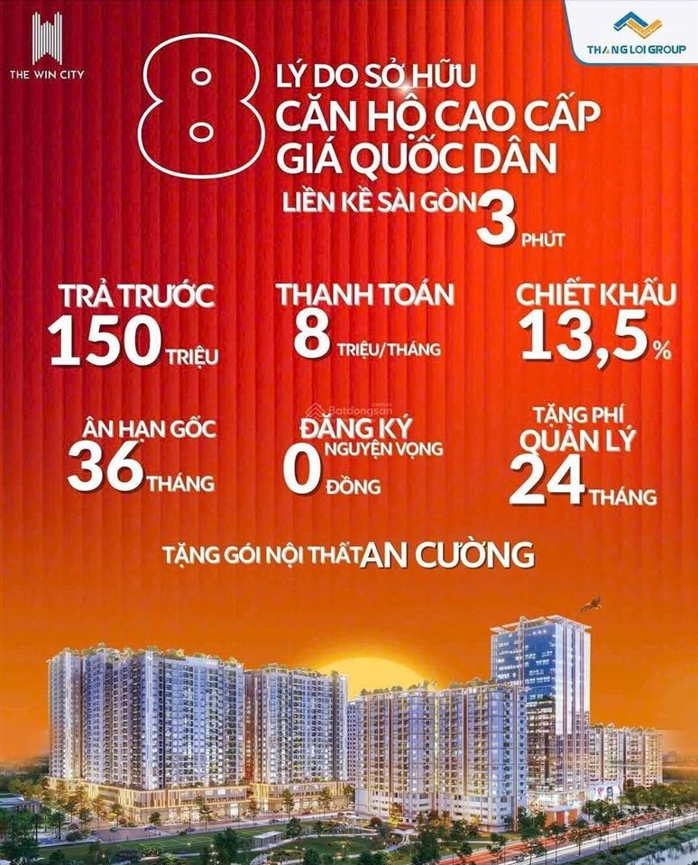 Bán căn hộ the win city 3pn giá cực chất chỉ 2,8 tỷ tặng full nội thất mặt tiền tỉnh lộ 10