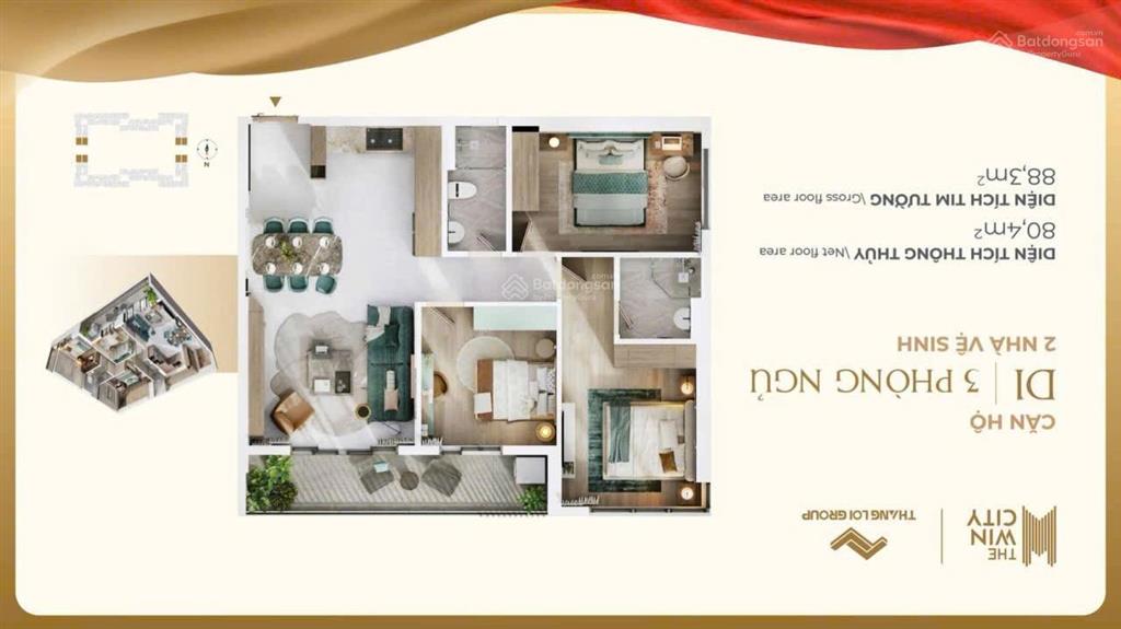 Bán căn hộ the win city 3pn giá cực chất chỉ 2,8 tỷ tặng full nội thất mặt tiền tỉnh lộ 10