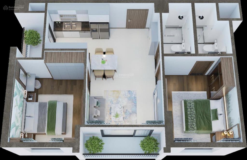 Căn hộ 2pn  viha flora  kđt hồng hà eco city  trực tiếp cđt  0981 155 ***
