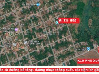 Đất thổ cư gần kcn phú xuân, mặt tiền rộng 23.22m