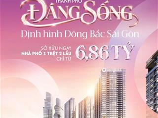 Chỉ cần 1 tỷ sở hữu ngay nhà phố 1 trệt 2 lầu tại thành phố đáng sống đông bắc sài gòn