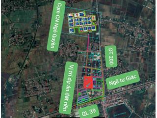 Cần bán lô đất sẵn sổ nằm sau nhà văn hóa tiên lữ, gần trường học, trung tâm chợ