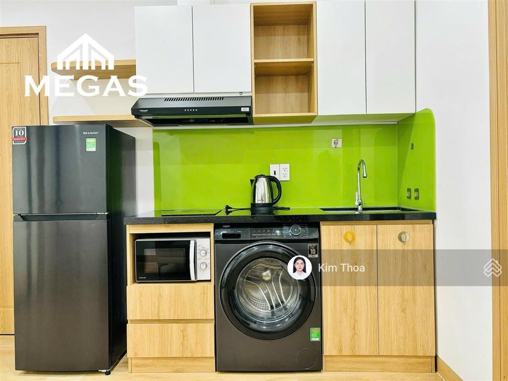 Căn hộ 1pn 1wc (30m2) full nội thất, có ban công, thang máy hầm xe tại kđt vạn phúc. giá 8,5 tr