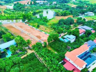 Chỉ nhỉnh 3 tỷ có lô đất 100m full thổ mặt tiền 6m bám hồ tại hòa lạc đường to.