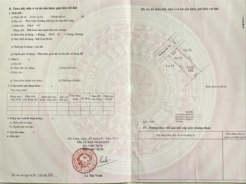 Bán đất tại hồ khe chè, 2,7 tỷ, 184 m2, mặt tiền 8m, pháp lý đầy đủ, đẹp xuất sắc!