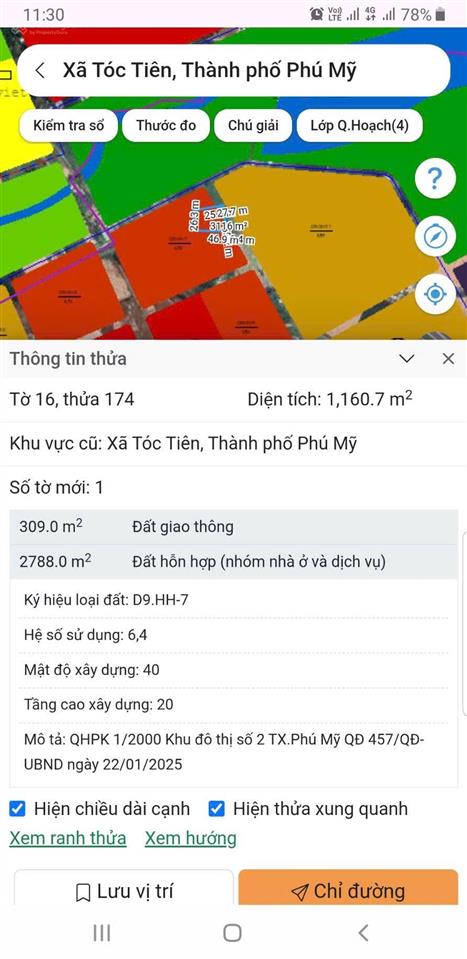 Sản phẩm f0 2 mặt tiền trước sau đường mỹ xuân  tóc tiên, 1,45 tỷ, 5x43  5x45 5x47