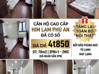 , hot! bán căn hộ chung cư him lam phú an, 4,85 tỷ, 70m2, 3pn, 2wc