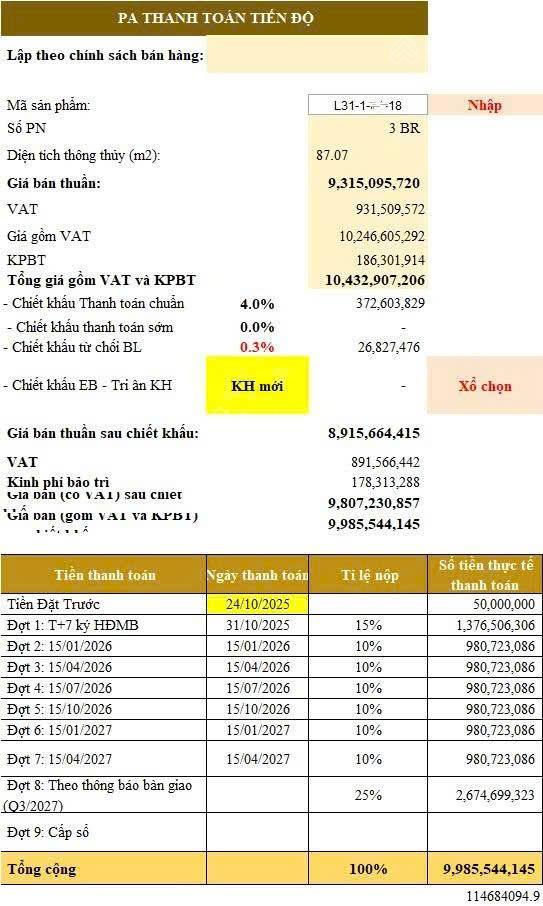 Nhà thật, giá thật, căn hộ thật, hình ảnh thật có slot oto thật chi có ở masteri orient pearl