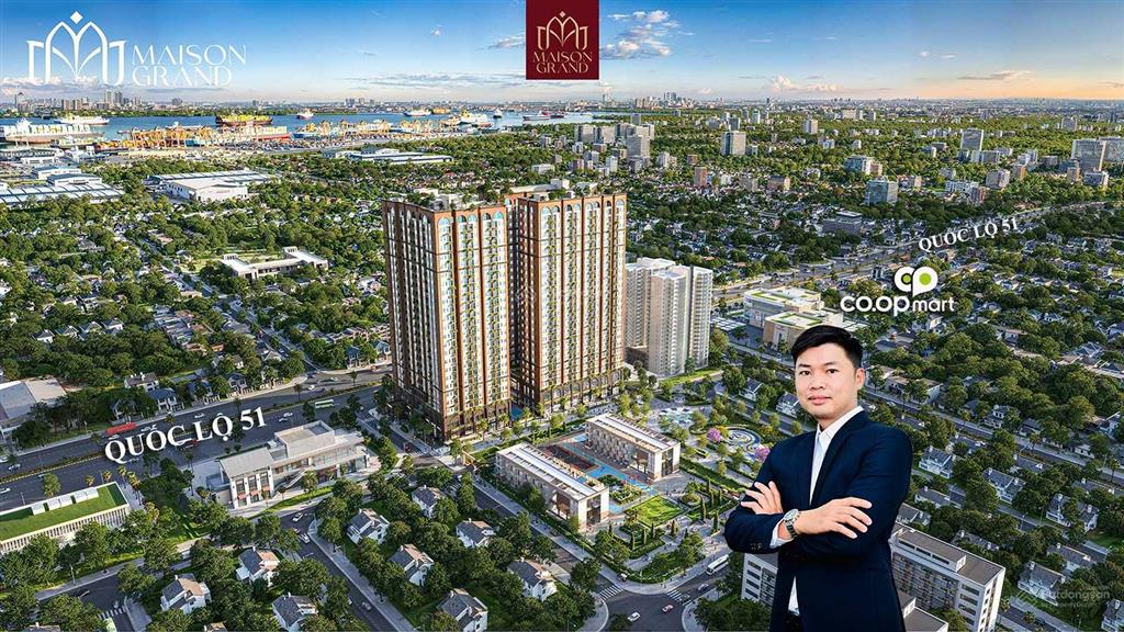 Giá bán từ 33 triệu/m2 căn hộ maison grand phú mỹ, cái mép thị vải, tt 50% nhận nhà full nội thất