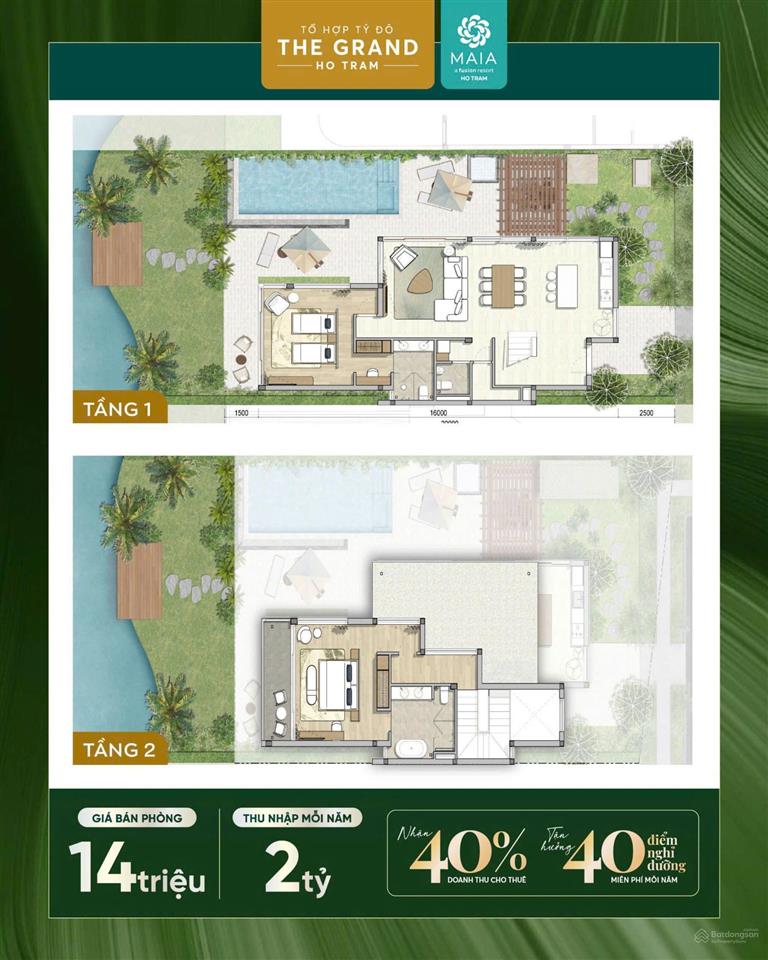 Bán biệt thự seaforest villa 2pn maia resort hồ tràm  giao hòa rừng xanh & biển ngọc. 0908 982 ***