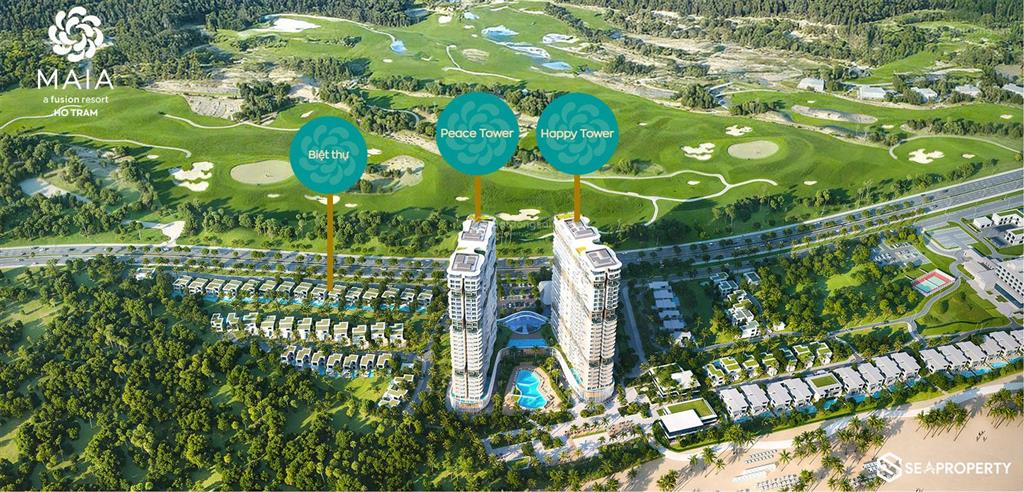 Bán biệt thự seaforest villa 2pn maia resort hồ tràm  giao hòa rừng xanh & biển ngọc. 0908 982 ***