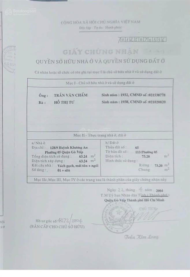 Bán nhà chính chủ kế trường đại học công nghiệp 4.4x17 giá 6.5 tỷ