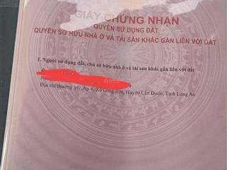 Bán đất chính chủ, sổ đầy đủ, mặt tiền