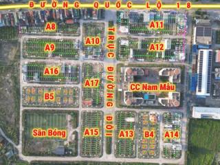 Bán đất chính chủ dự án hoa nhàn a mặt đường ql18  tp uông bí, giá đầu tư chỉ từ 11tr/m2