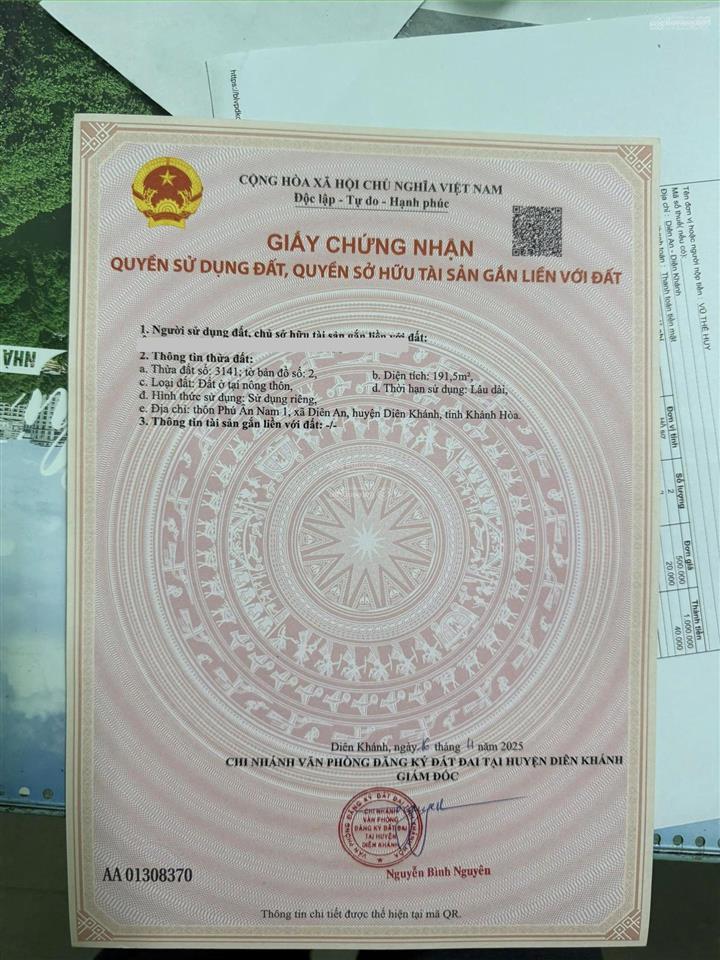 Đất diên an, diên khánh, khánh hoà