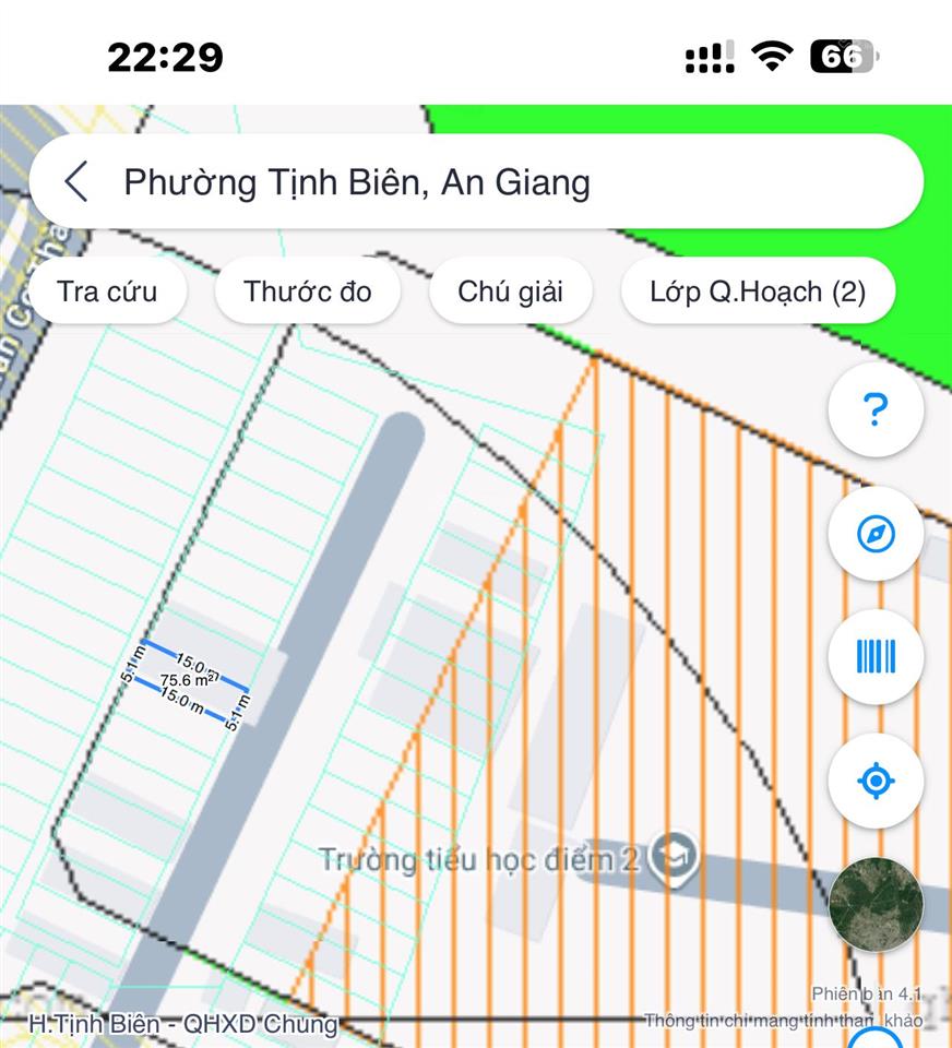 Bán đất nền dự án tại đường số 14 khu đô thị sao mai tịnh biên, 650 triệu, 75 m2, view đẹp