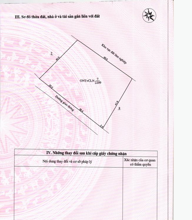 Chính chủ bán lô đất 2209m2 tại cẩm thủy, thanh hóa