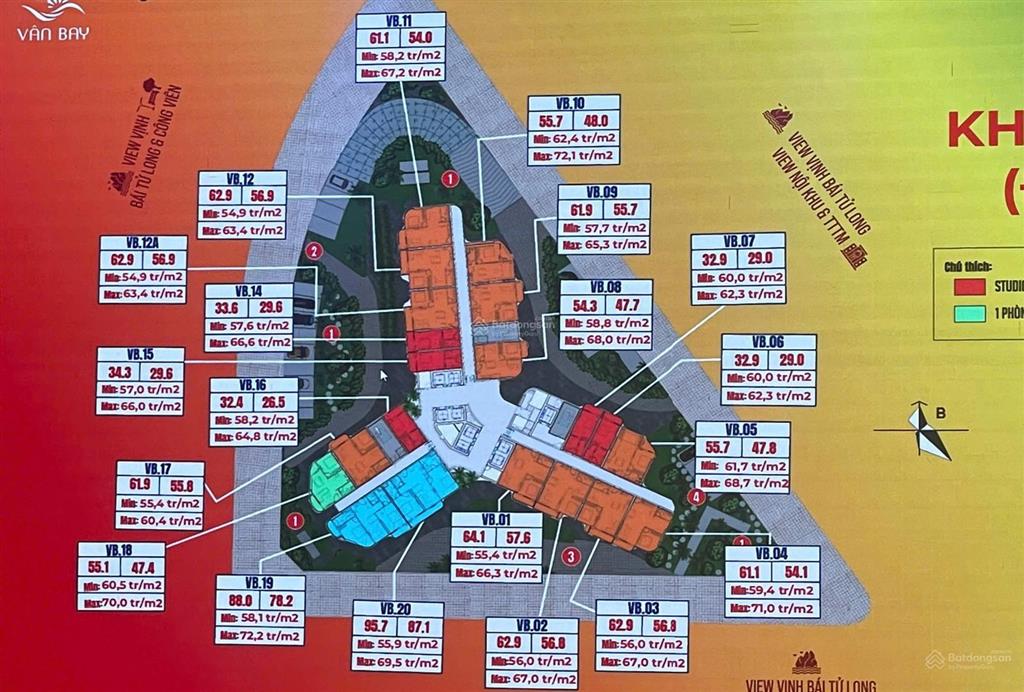 Bán căn hộ 1pn+, 1wc tại đặc khu kinh tế vân bay tower, đông xá, vân đồn, 2,9 tỷ vnd
