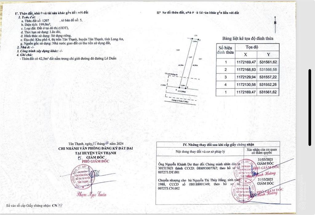 Bán đất tại lê duẩn, 7,8 tỷ, 398 m2, pháp lý đầy đủ