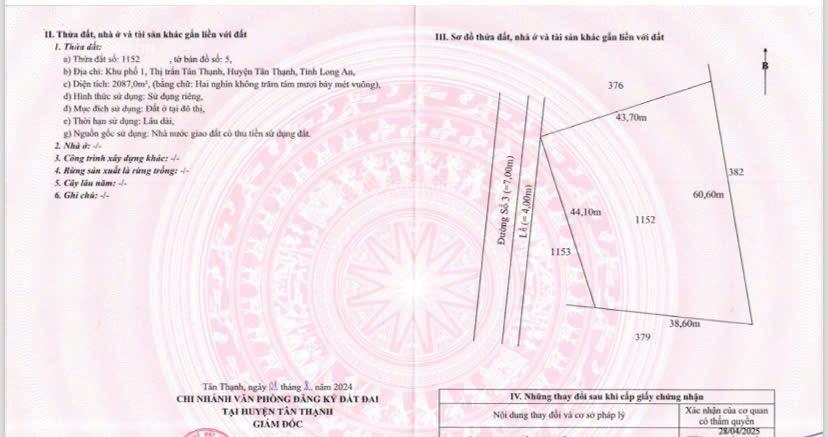 Bán đất đẹp tại đường số 3, tân thạnh, 32 tỷ, 2444 m2, nhiều tiện ích