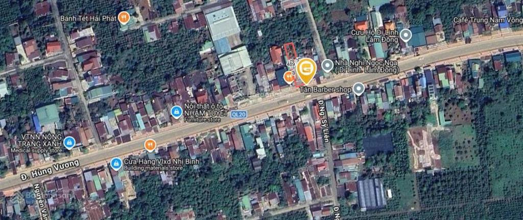 Bán đất full thổ cư đường hùng vương  thuộc trung tâm thị trấn di linh 486m2