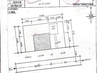 Bán gấp đất mặt tiền hùng vương, di linh, 1604m2