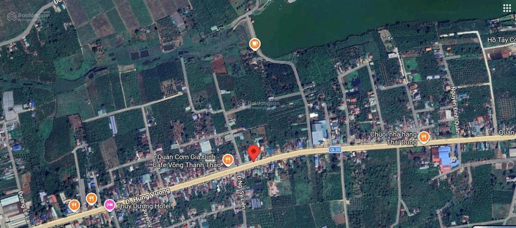 Bán gấp đất mặt tiền hùng vương, di linh, 1088m2 có 400m2 tc
