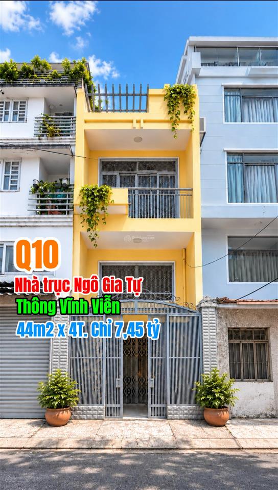 Nhà q10, trục đường ngô gia tự thông vĩnh viễn. 42m2 x 4t. chỉ 7,5 tỷ