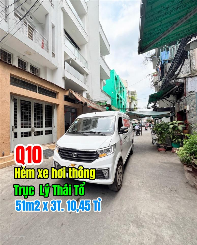 Nhà quận 10 hẻm 8m thông 51m2 x 3t giá 10,45 tỷ