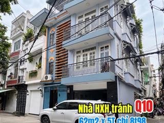 Nhà 5 tầng 62m2 hẻm xe hơi tránh, trục cmt8 q10. chỉ 8t98