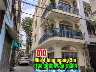 Q10 trục cao thắng, hẻm xe hơi thông, ngang 5m. 48m2 chỉ 9f15