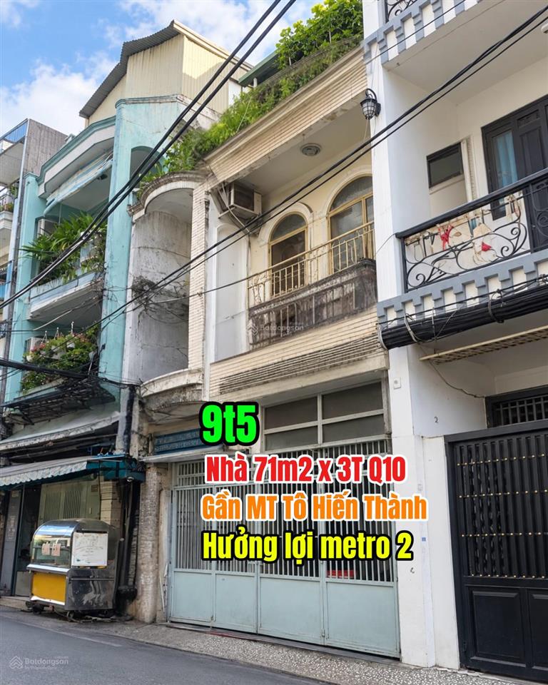Nhà q10. 71m2 x 3t chỉ 9t5. gần mặt tiền trục tô hiến thành hưởng lợi metro 2
