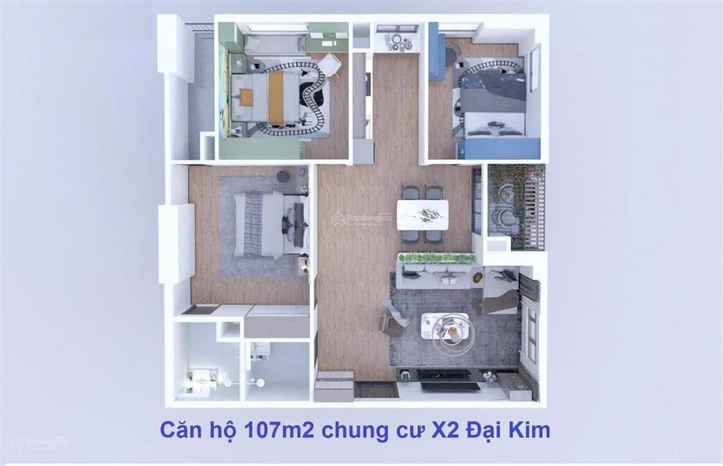 Chính chủ bán ch tại x2 đại kim mhdi dt 107m2, 3pn căn góc view hồ định công giá giảm 69tr/m2