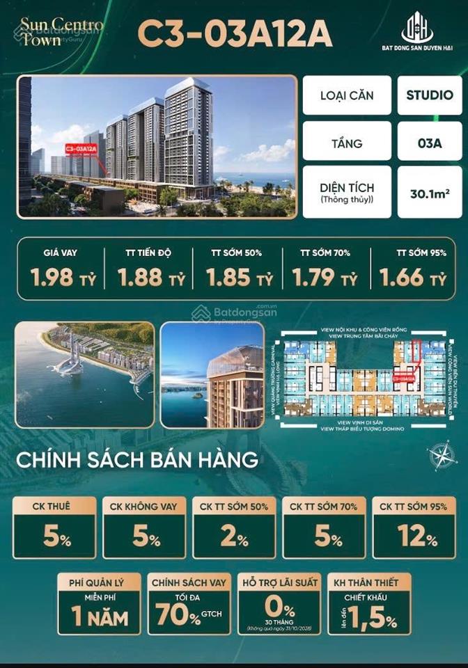 Sun centro town  cơ hội vàng đầu tư  sống sang giữa kì quan