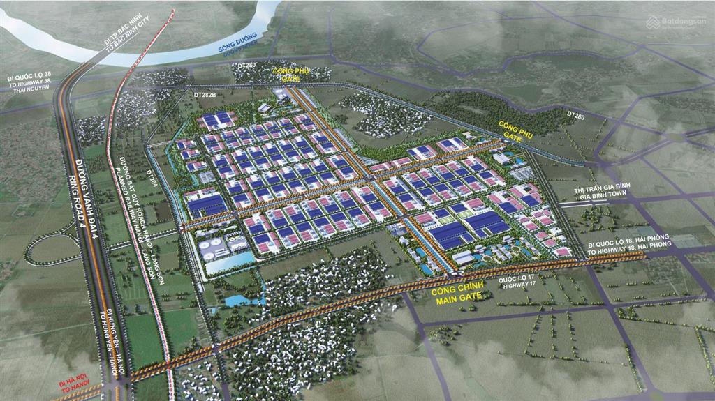 Cho thuê đất kcn gia bình, chỉ cách sân bay gia bình 3km, cđt chia diện tích linh hoạt