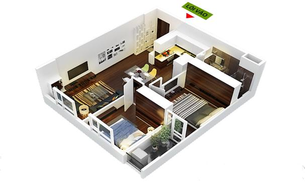 Cho thuê căn hộ c18 655 lạc long quân, 90m 3 pn 2 wc giá 15triệu/tháng