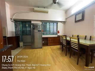 Cho thuê căn hộ 671 hoàng hoa thám, 80m có 2pn 2wc giá 12tr/tháng