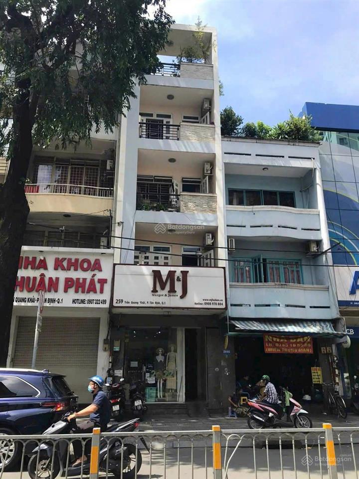 Bán nhà mặt tiền trần quang khải, p tân định, quận 1. gần hai bà trưng. dt 4,3mx15m. 5 tầng