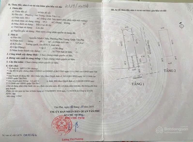 Bán nhà view công viên 25/ nguyễn minh châu  tân phú. trệt lửng s.thượng ( 3pn)  dt 70m2   8ty40