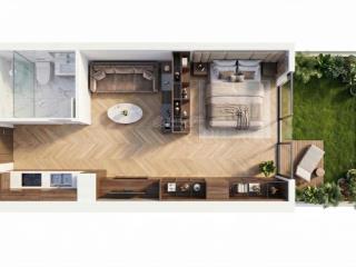 Căn hiếm  studio 35,4m² f5.15.03 + sân vườn riêng đẹp, thoáng mát, ở hay đầu tư đều tốt