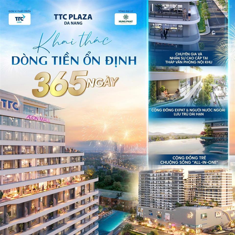 Ttc plaza đóng 20% nhận nhà sống ngay trên aeon mall đà nẵng