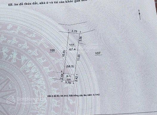 Bán đất ô tô đô cửa phường chương, hà nội giá siêu hời 4,4 tỷ, 68 m2